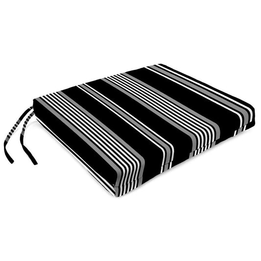 Jordan Manufacturing Black/White Stripe Polyester Seat Pad