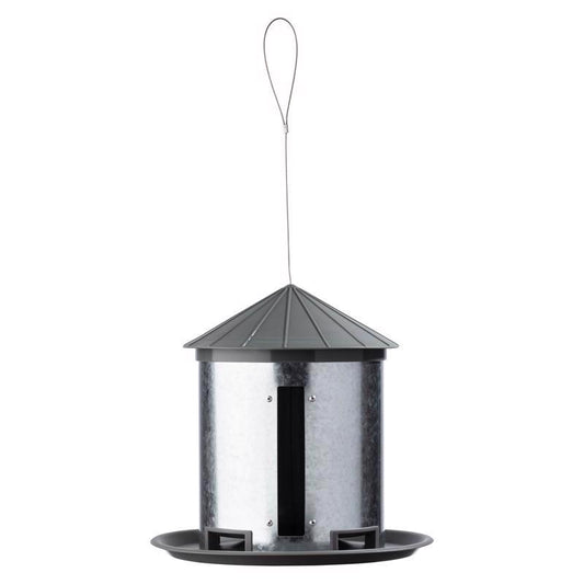 More Birds 7 lb. capacity Plastic/Steel Silo Hopper Bird Feeder