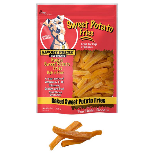 Savory Prime SPC Sweet Potato Grain Free Treats For Dogs 8 oz
