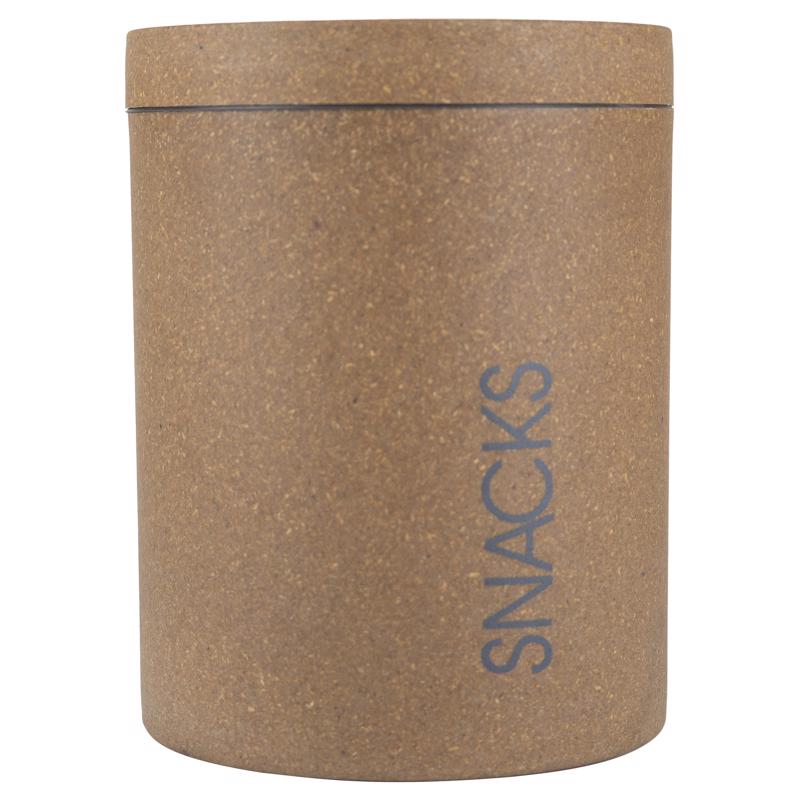 Loopy Products Brown Molded Bamboo 77 oz Treat Canister For All Pets