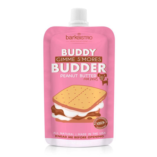 Bark Bistro Company Buddy Budder Gimme S'mores Grain Free Peanut Butter For Dogs 4 oz 3 in. 1 pk