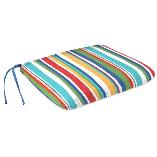 Jordan Manufacturing Multicolored Stripe Polyester Seat Pad 2.5 in. H X 15.5 in. W X 17 in. L