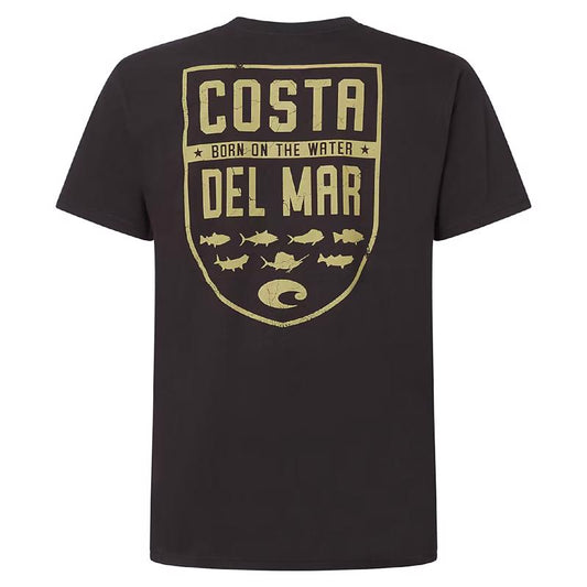 Costa XL Short Sleeve Men's Crew Neck Black Species Shield Tee Shirt