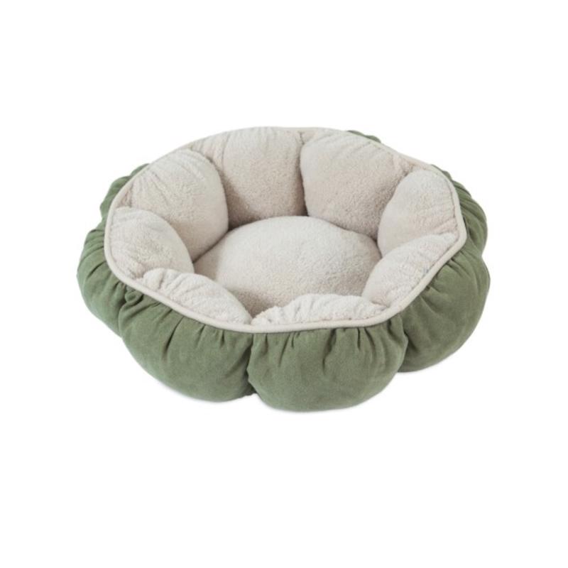 Aspen Pet Assorted Faux Micro Suede Puffy Pet Bed 6 in. H X 18 in. W X 18 in. L