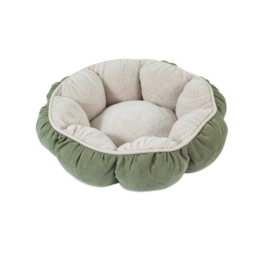 Aspen Pet Assorted Faux Micro Suede Puffy Pet Bed 6 in. H X 18 in. W X 18 in. L