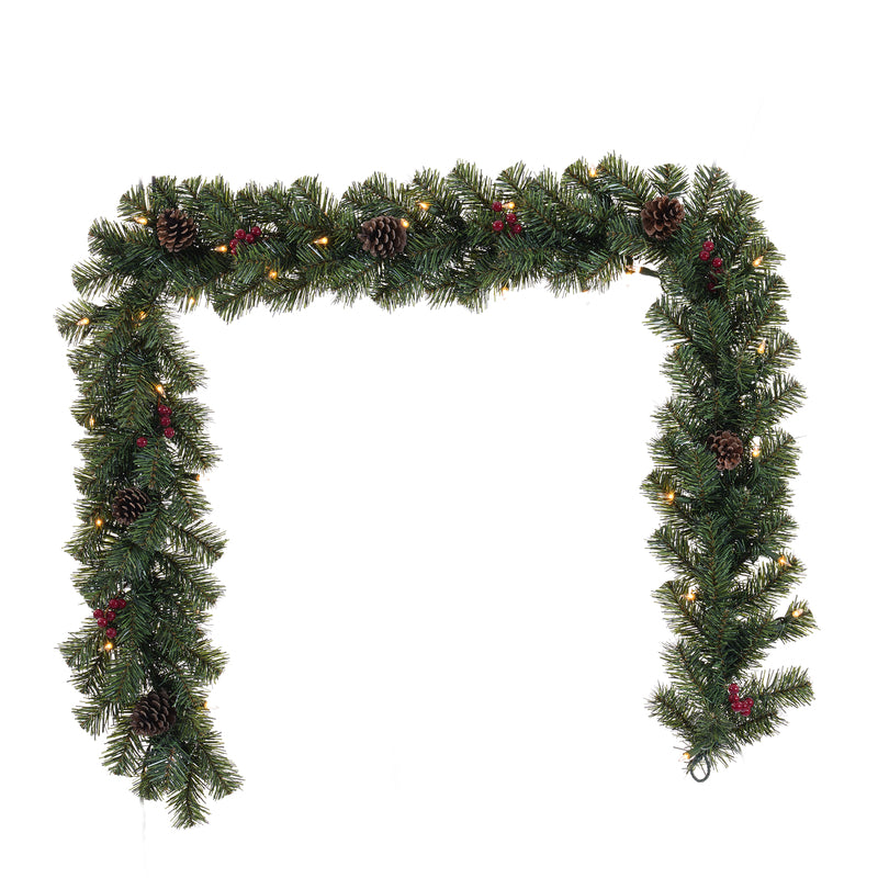 Celebrations 6 ft. L Incandescent Prelit Warm White Northern Pine Christmas Garland