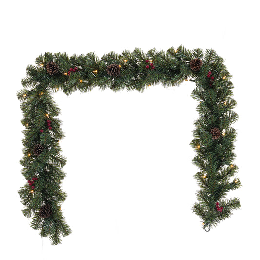 Celebrations 6 ft. L Incandescent Prelit Warm White Northern Pine Christmas Garland