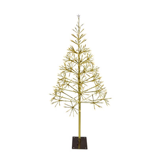 Celebrations Platinum LED Warm White Shimmering Tree 4.5 ft. Pathway Decor