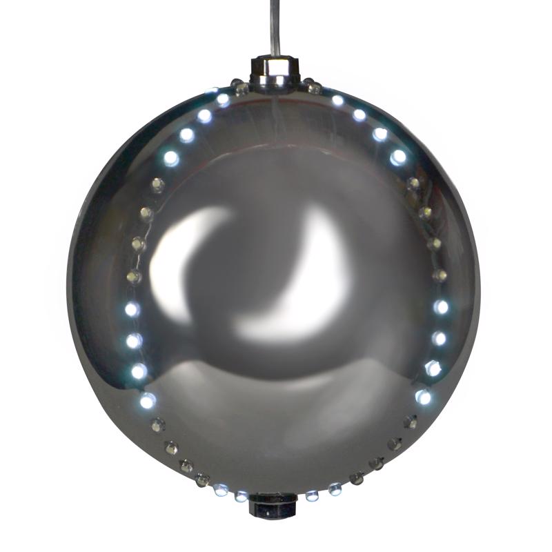 Celebrations Platinum LED Pure White Lighted Ornament 6 in. Hanging Decor