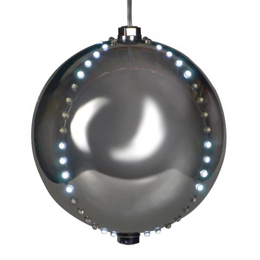 Celebrations Platinum LED Pure White Lighted Ornament 6 in. Hanging Decor