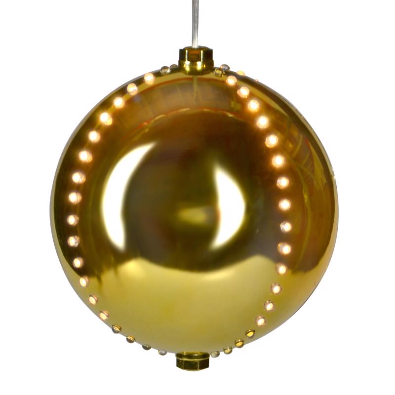 Celebrations Platinum LED Clear/Warm White Lighted Ornament 6 in. Hanging Decor