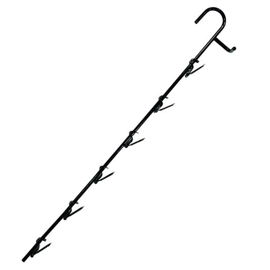 17 in. Black Metal 6 Spot Clip Strip 10 pk