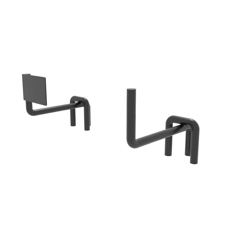 Black Metal Seat Bracket 4 in. H X 5 in. W X 3 in. L