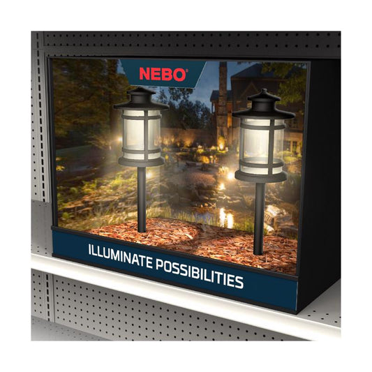 18 in. H X 24 in. W Black Nebo light display box Display Shelf Metal