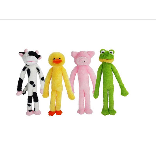 Multipet Assorted Plush Mini Swingin Slevins Tug Toy 12 in. 1 pk