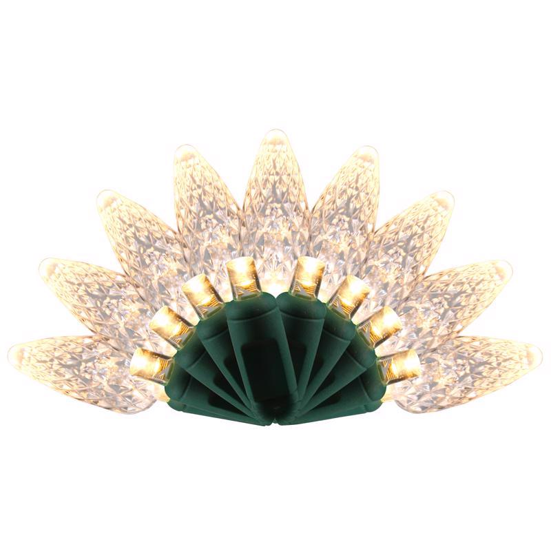 Celebrations Platinum LED C6/Mini Warm White 50 ct String Christmas Lights 25 ft.