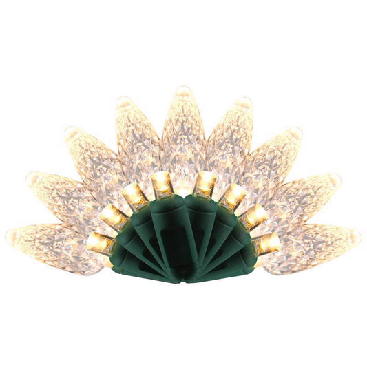 Celebrations Platinum LED C6/Mini Warm White 50 ct String Christmas Lights 25 ft.