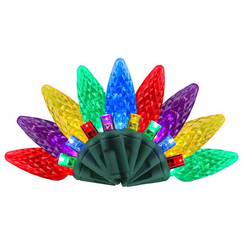 Celebrations Platinum LED C6 Multicolored Duet 50 ct String Christmas Lights 25 ft.
