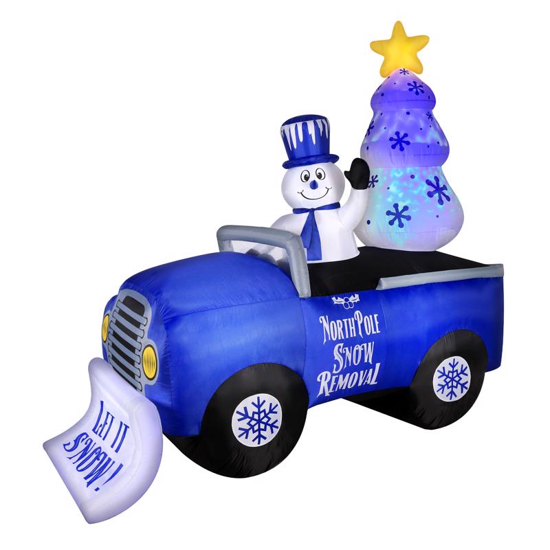 Occasions Snowman In Snow Truck 8 ft. Inflatable