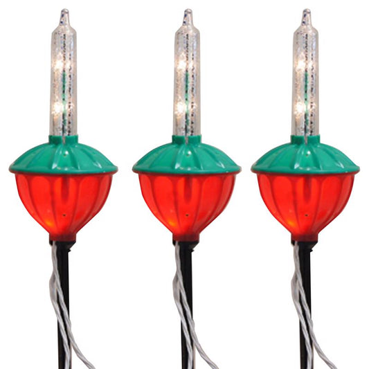 Sienna Incandescent Clear Bubble Light Driveway Markers 4.5 in. Pathway Decor