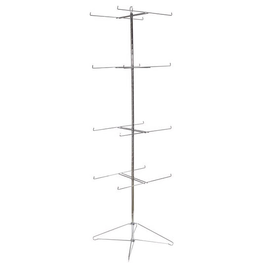 Silver 4 Tier 4 Sided Display Steel