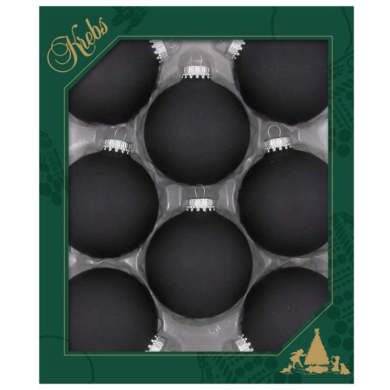 Christmas By Krebs Ebony Velvet Ball Ornaments 2-5/8 in.