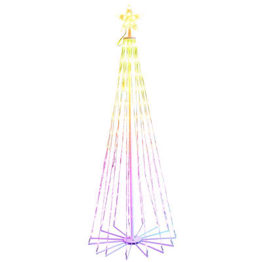 Celebrations LED Multi Straight Frame Dancing Tree 5 ft. Yard Decor