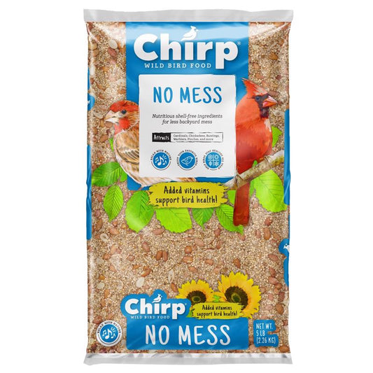Chirp No Mess Wild Bird Sunflower Chips Wild Bird Food 5 lb