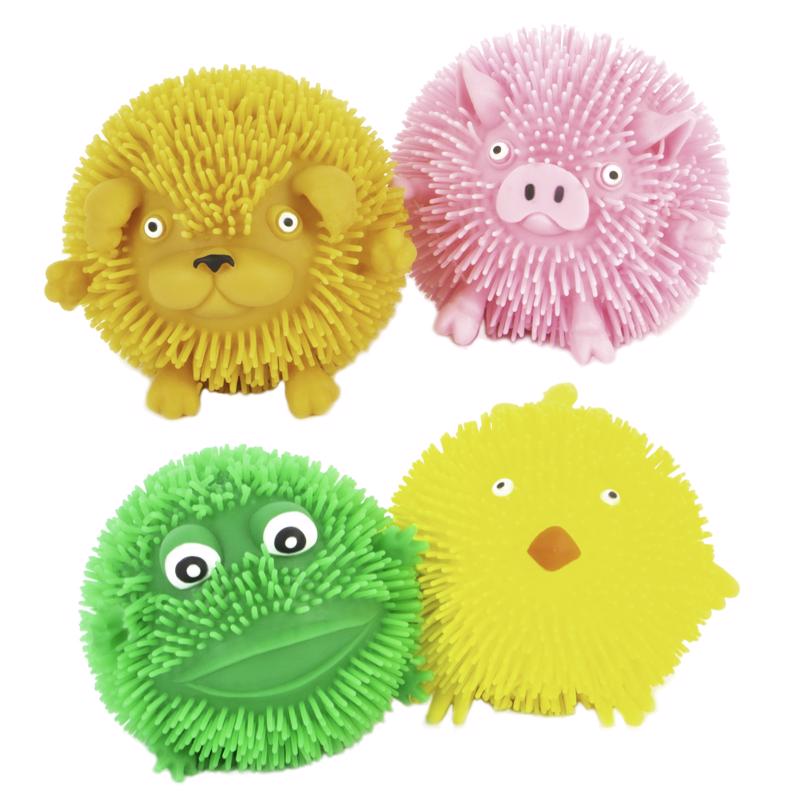 Keycraft Fluffy Farm Puffer Balls Assorted