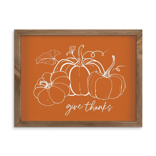 P Graham Dunn 13 in. Pumkin-Give Thanks Wall Decor