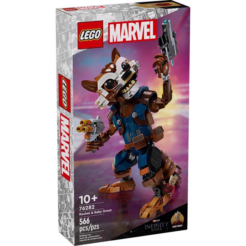 LEGO Marvel Rocket & Baby Groot Building Set Multicolor
