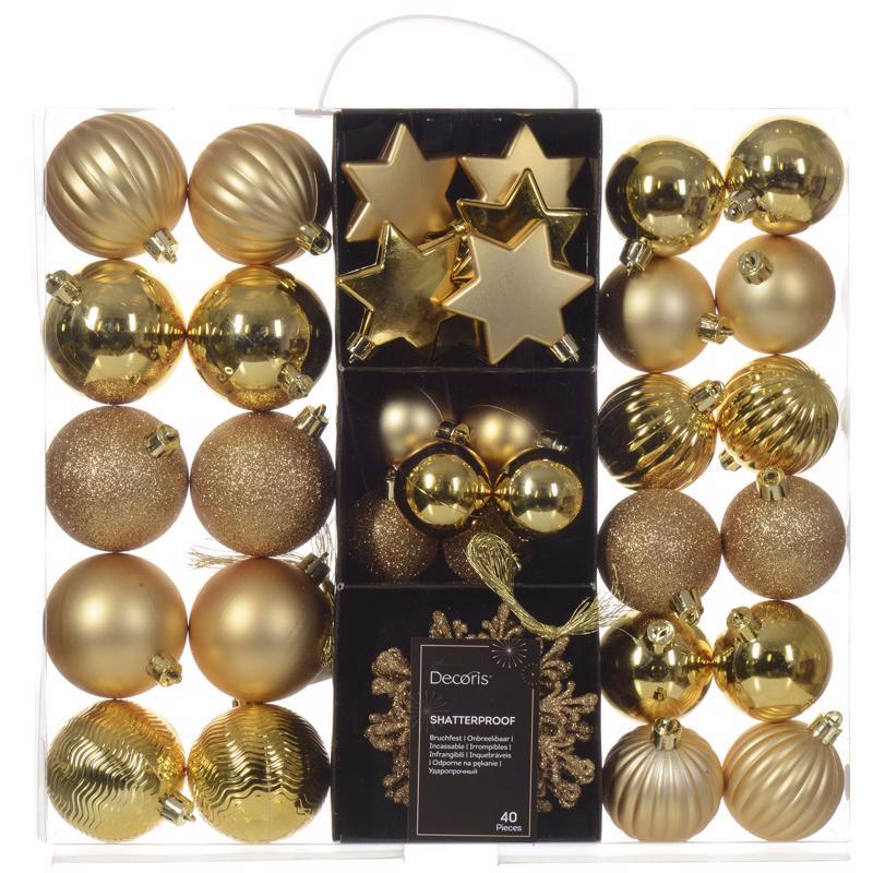 Decoris Gold Assorted Ornaments