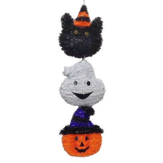 FC Young 23 in. Dangler Cat, Ghost, Pumpkin Hanging Decor