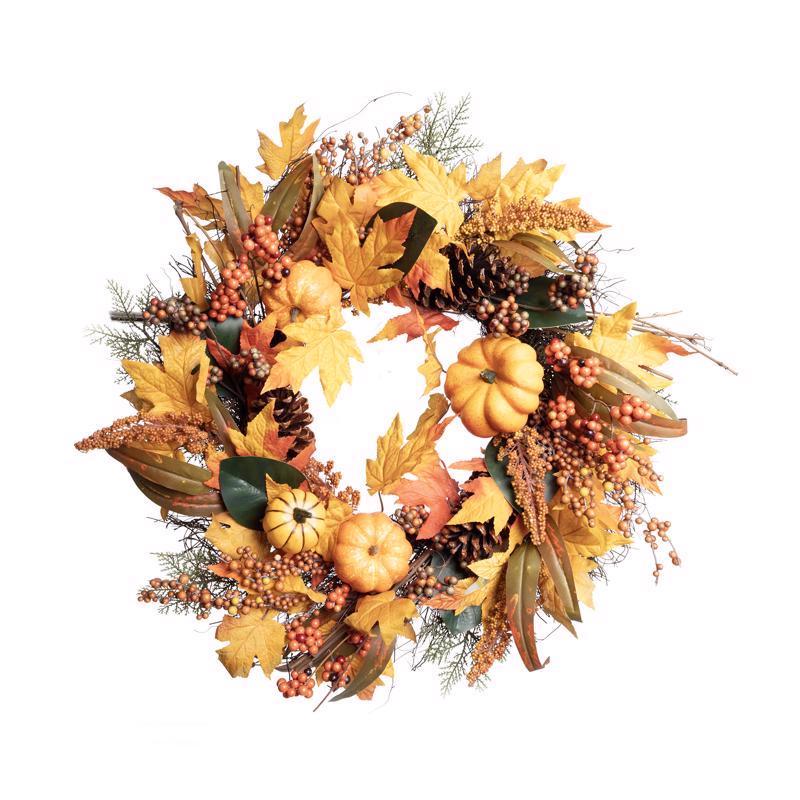 Celebrations 24 in. Unlit Fall Wreath
