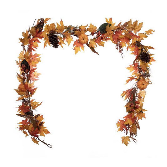 Celebrations 9 ft. Unlit Fall Leaves Garland