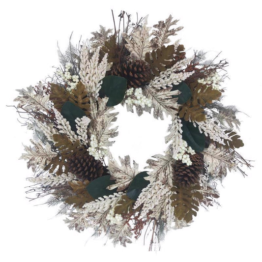Celebrations 24 in. Unlit Pine and Berry Wreath