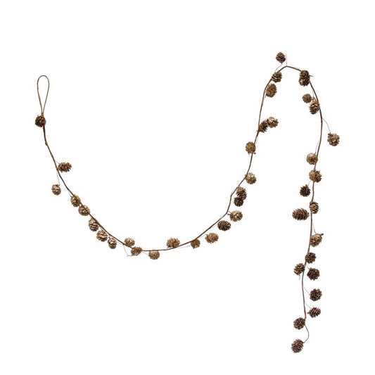 Creative Co-Op 6 ft. L Natural Pine Cone Garland
