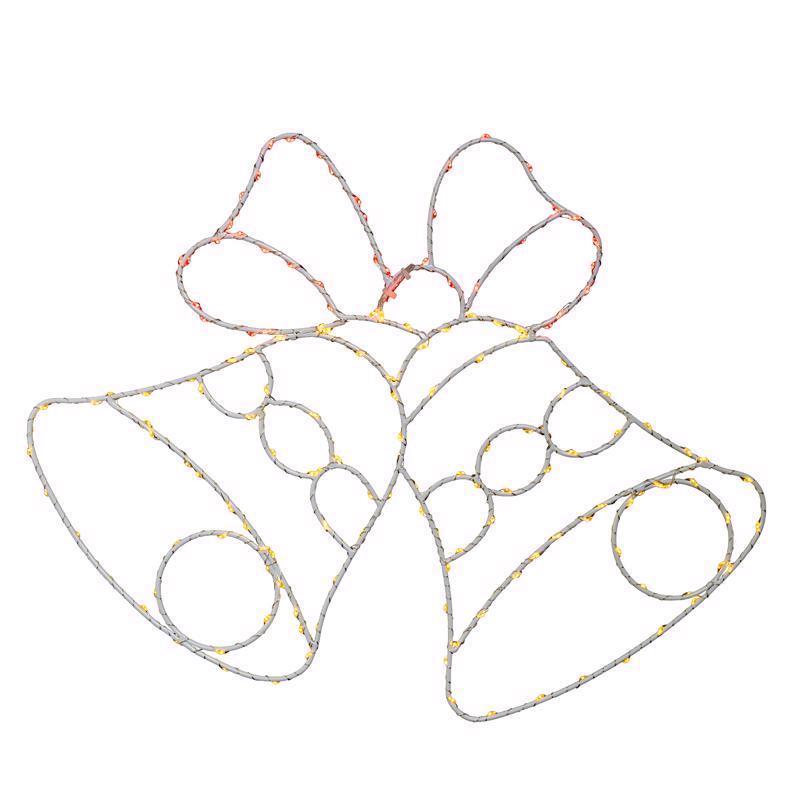 Celebrations LED Multi Bell Silhouette 15 in. Hanging Decor