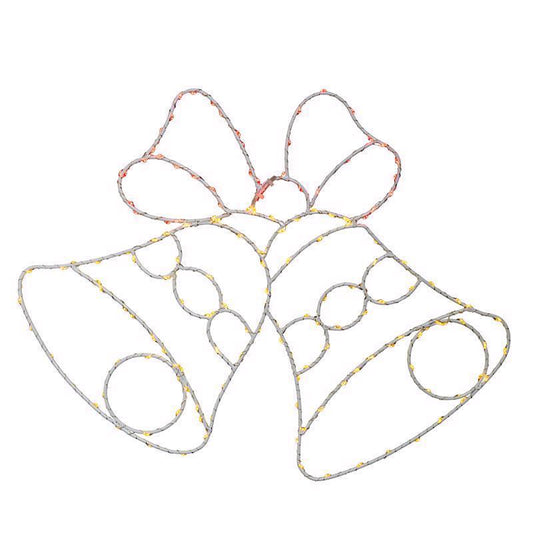 Celebrations LED Multi Bell Silhouette 15 in. Hanging Decor