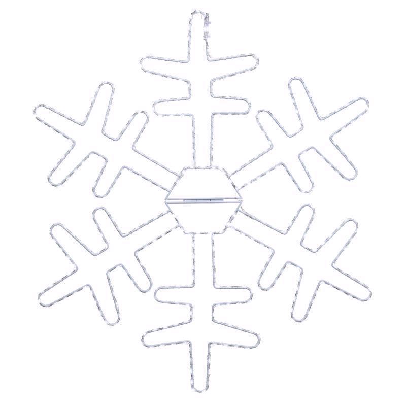 Celebrations LED Pure White Snowflake 24 in. Hanging Decor