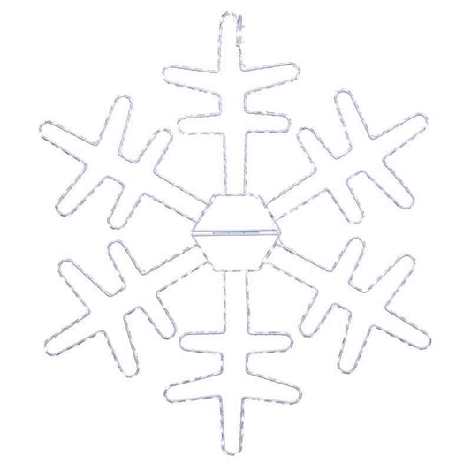 Celebrations LED Pure White Snowflake 24 in. Hanging Decor