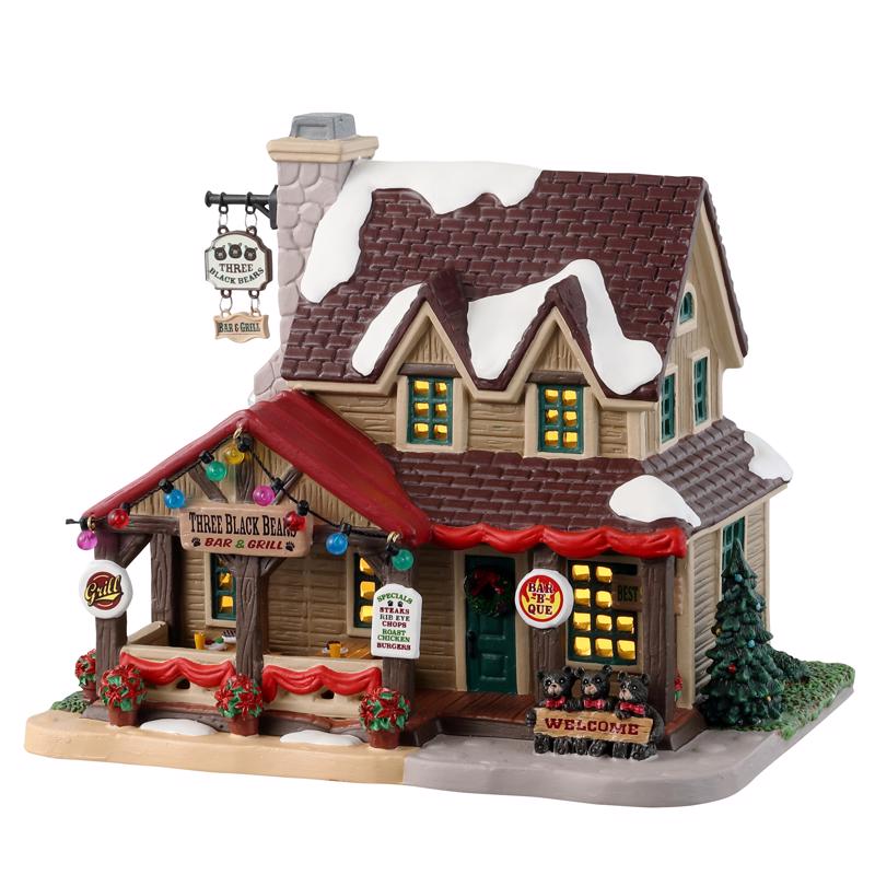 Lemax Three Bears Bar and Grill Christmas Village