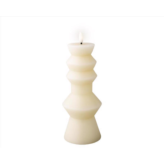 Lumineo LED Beige Candle 9.1 in.