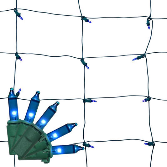 Celebrations Classic LED T5 Blue 100 ct Net Christmas Lights 4 ft.