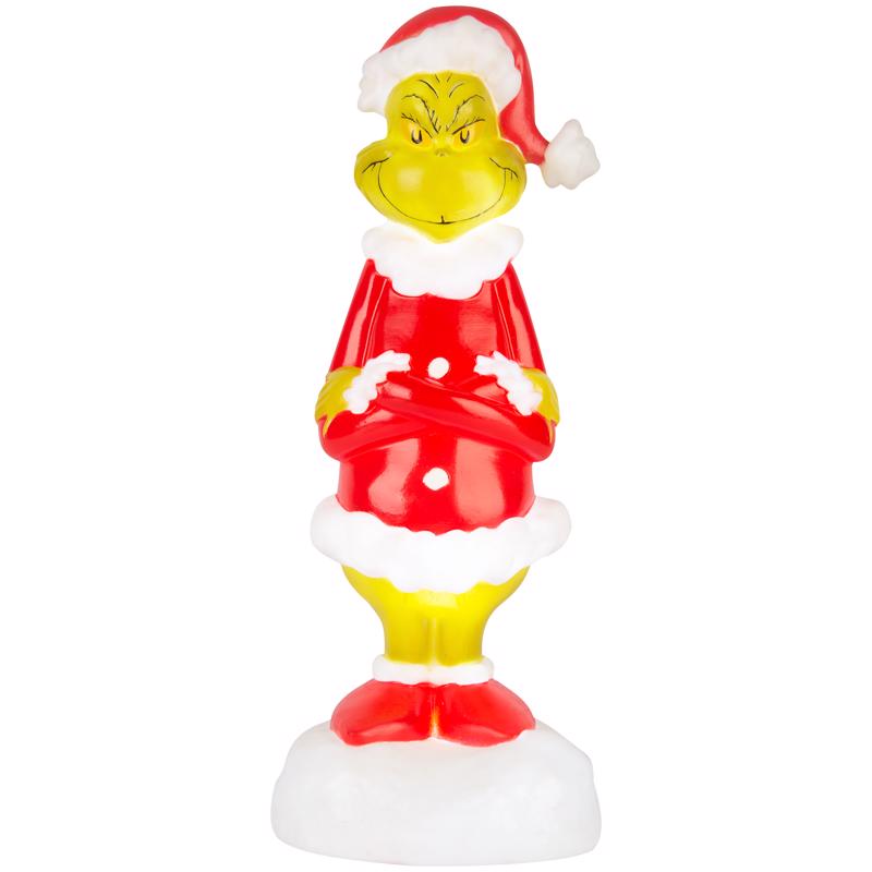 Dr. Seuss LED Multicolored Dr. Suess Grinch Blow Mold Table Decor 14 in.