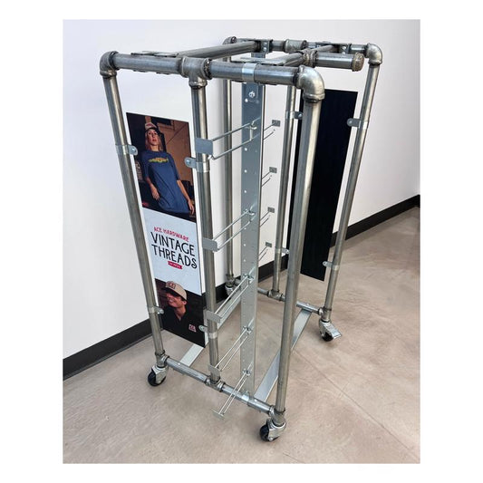 48 in. H X 36 in. W X 22 in. D Multicolor Metal Vintage Apparel Rack