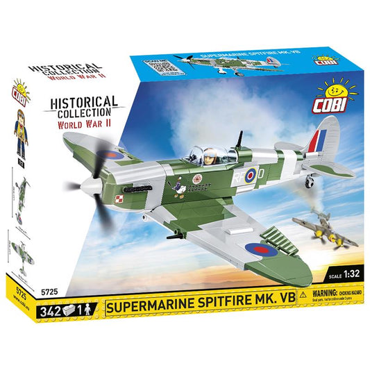 COBI Supermarine Spitfire Airplane Block Set Multicolored 342 pc