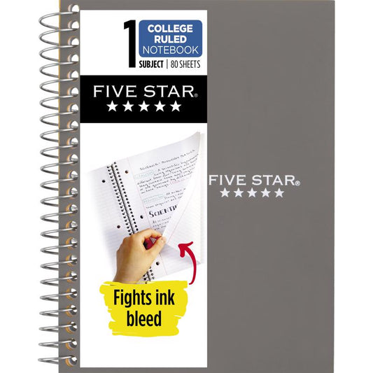 Five Star Mead 5 in. W X 7 in. L College Ruled Wire Bound Assorted Notebook