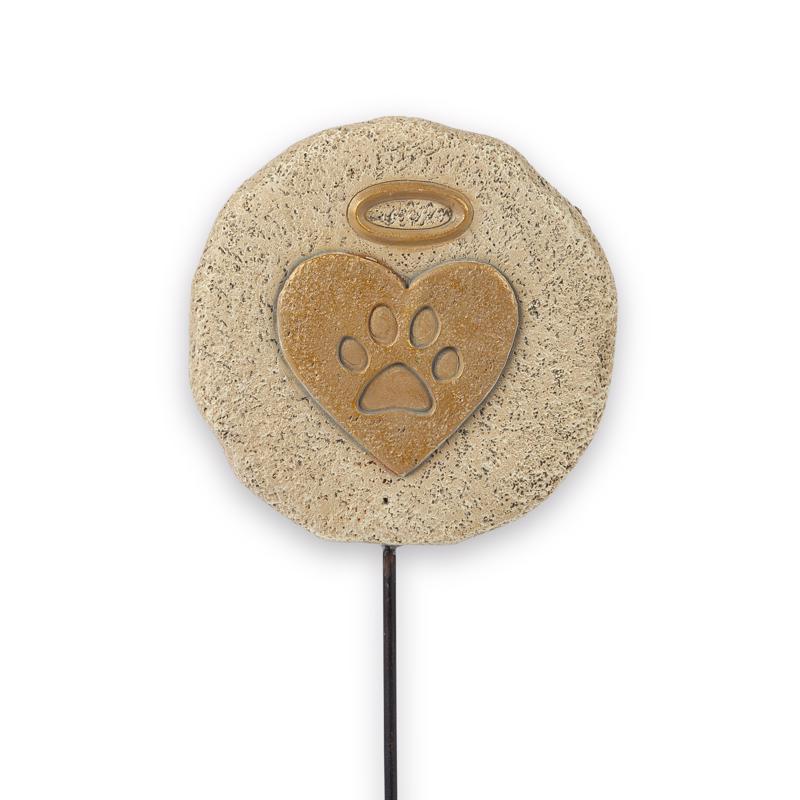 Gerson Paw Print Pet Memorial Yard Stake Cement/Metal 1 each 4 in.