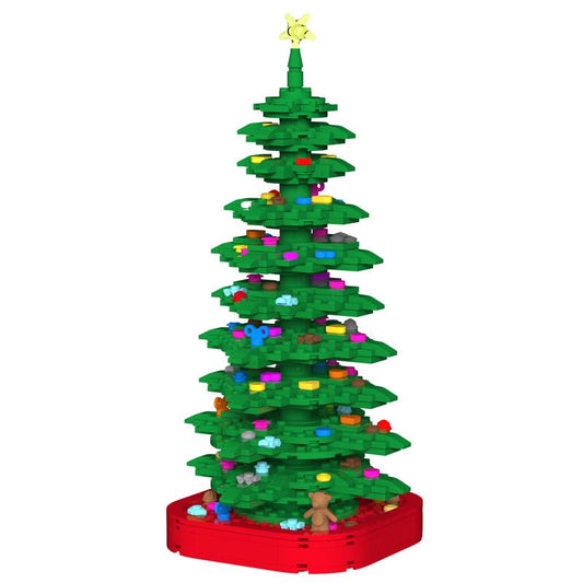 NovaBrix Christmas Tree Block Set Green/Red 609 pc
